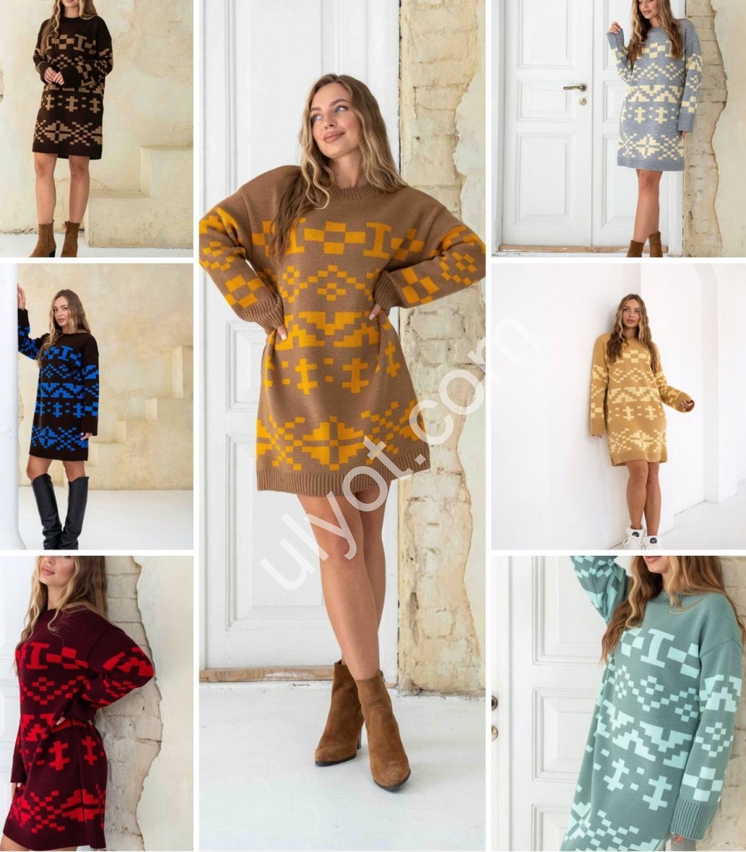 Фото 3 ПЛАТЬЕ-4 (ONE SIZE 44-52) МИКС 