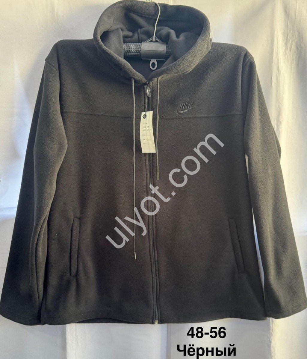 СПОРТ.КОФТА-1 N02 (48-56) ФЛИС ЧЕРНЫЙ 