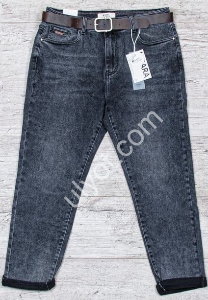 ДЖИНСЫ M.SARA (M-4XL) ГРАФИТ 1036-B