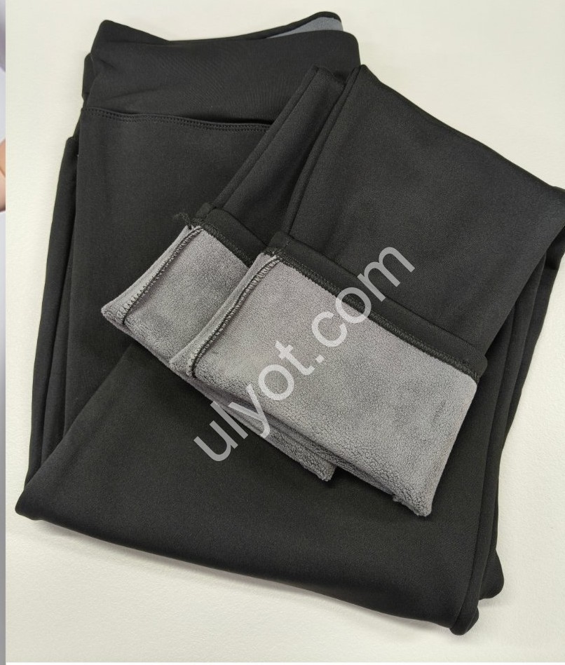 Лосини (4XL-6XL) ФЛІС ЧОРНИЙ 2960