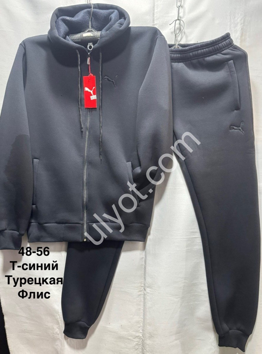 СПОРТ.КОСТЮМ P15 (48-56) ФЛІС МАНЖЕТ Т.СИНІЙ