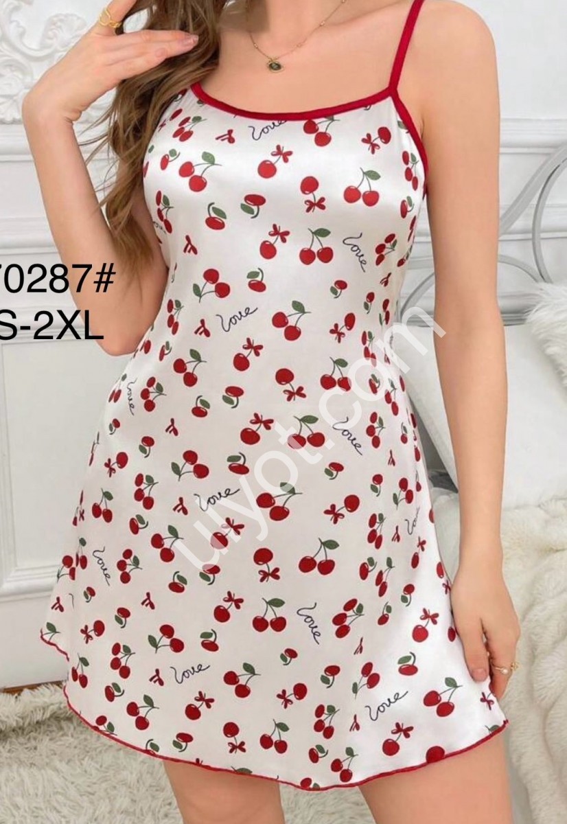 НОЧНУШКА ВИШНЯ (S-2XL) МОЛОКО 70287