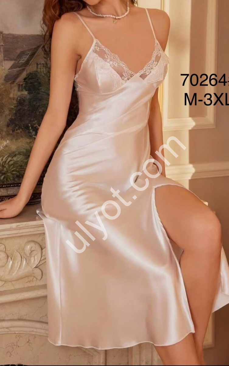 НІЧНУШКА ДОВГА (M-3XL) МОЛОКО 70264
