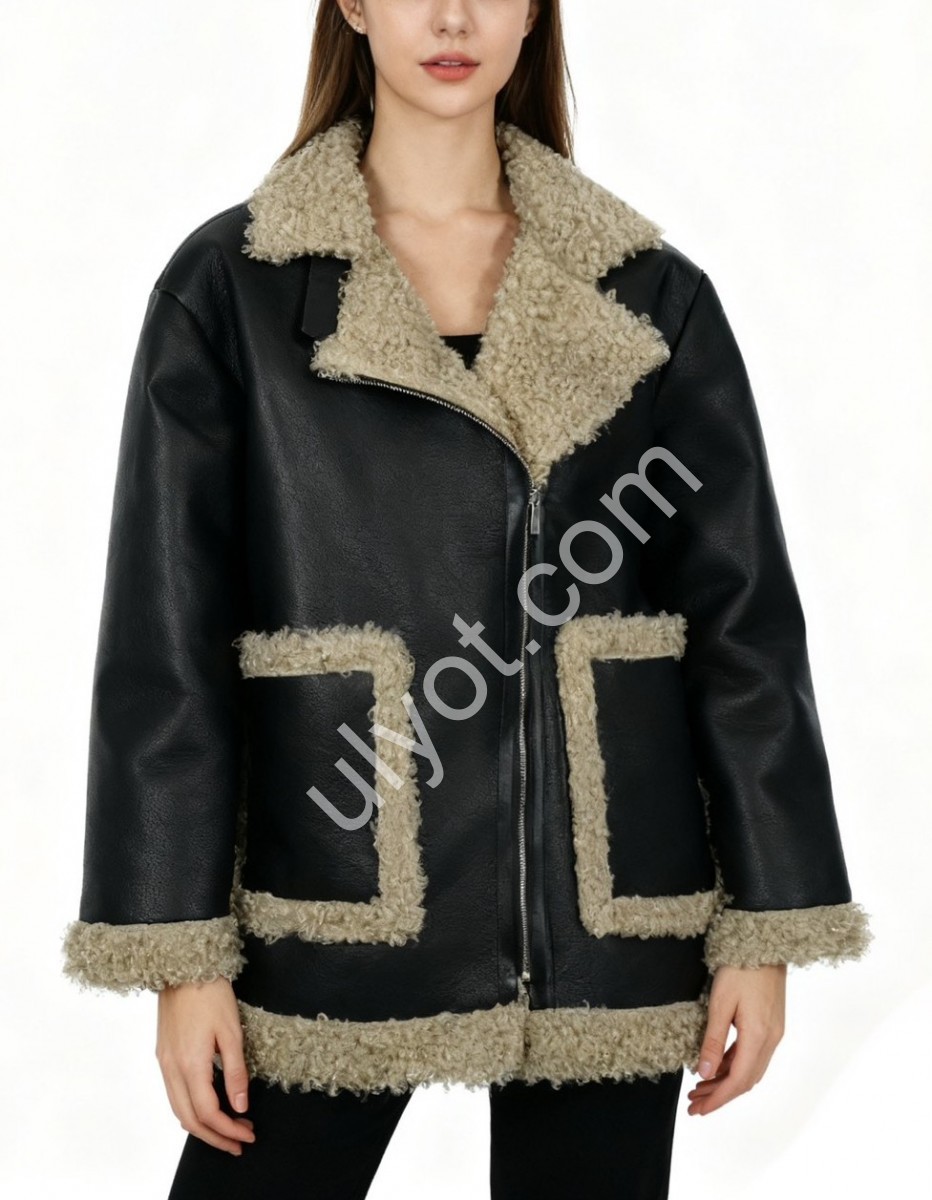 ДУБЛЕНКА AOLONG (S-2XL) ЧЕРНЫЙ 8802