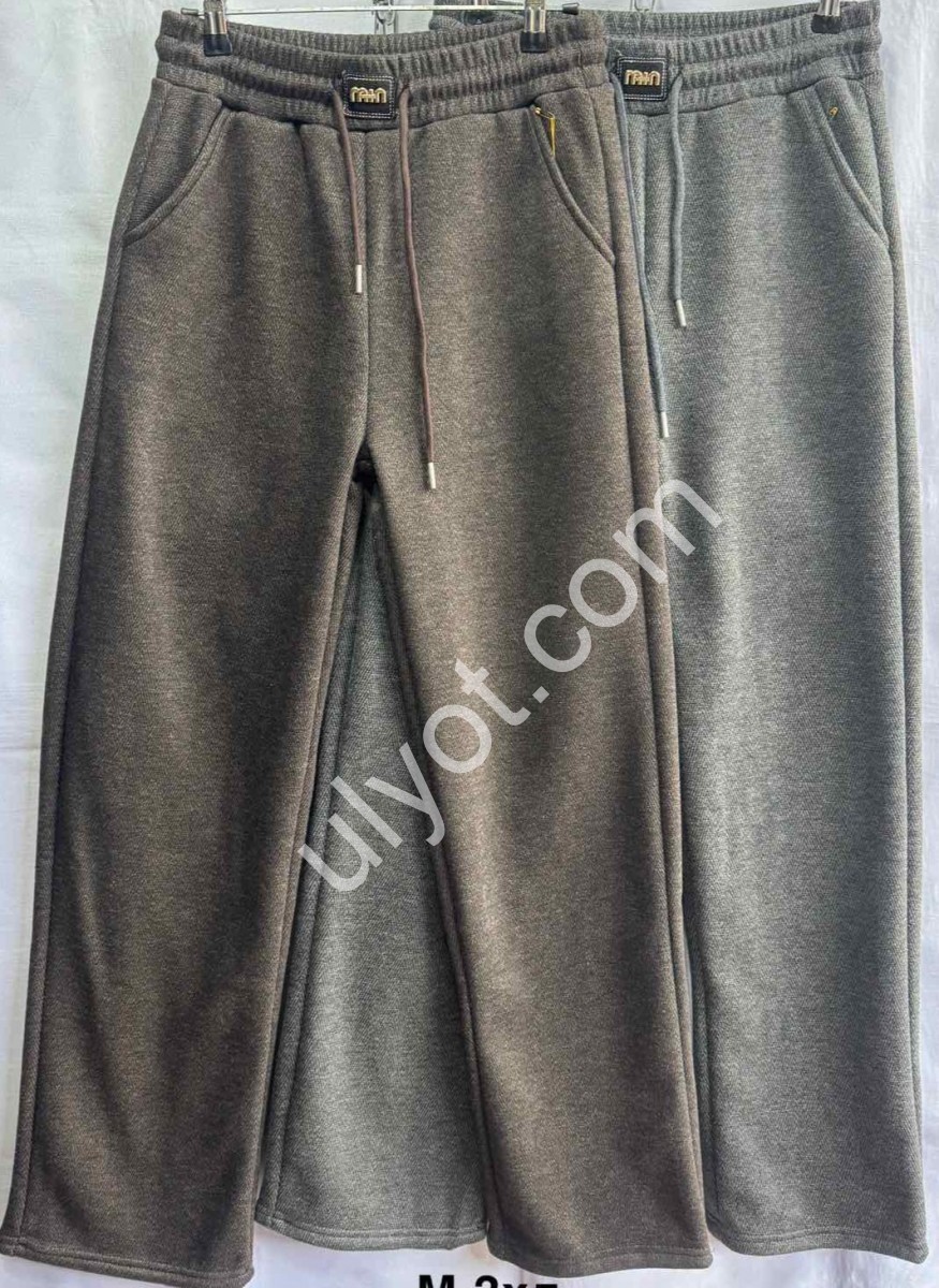 ШТАНЫ (M-3XL) МЕХ СЕРЫЙ 366