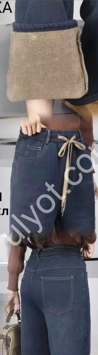 ШТАНИ (3XL-10XL) хутро Т.СИНІЙ 1115/1
