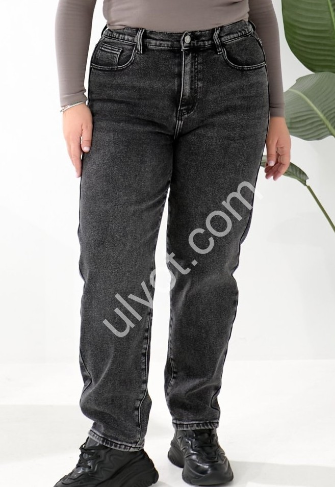 ДЖИНСЫ LIANA (32-42) БАЙКА ГРАФИТ 1034