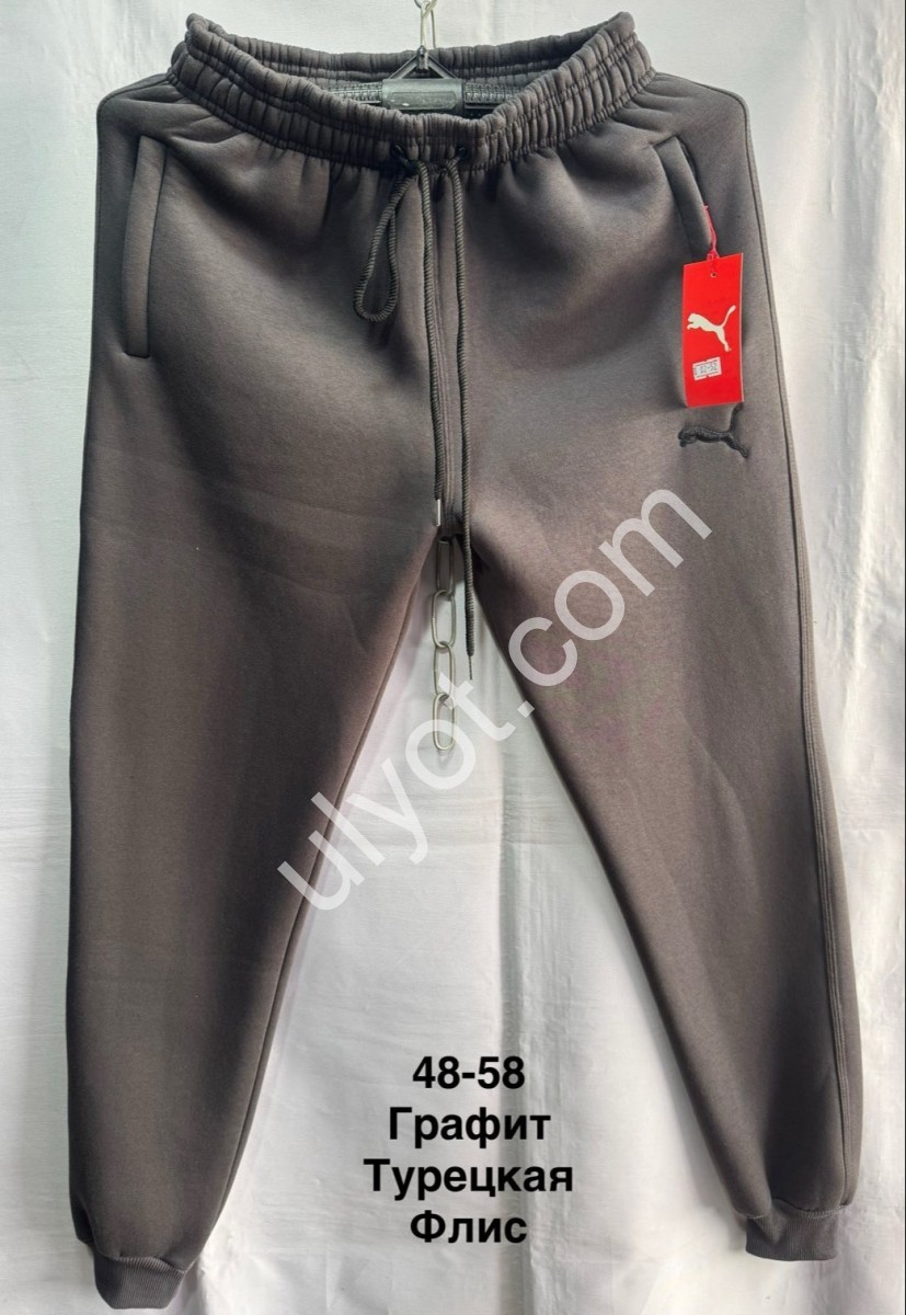 СПОРТ.ШТАНИ P15 (48-58) ФЛІС МАНЖЕТ ГРАФІТ