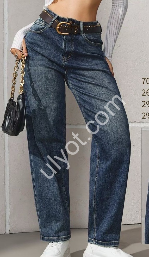 ДЖИНСЫ M.SARA (XS-XL) Т.СИНИЙ 1011-H