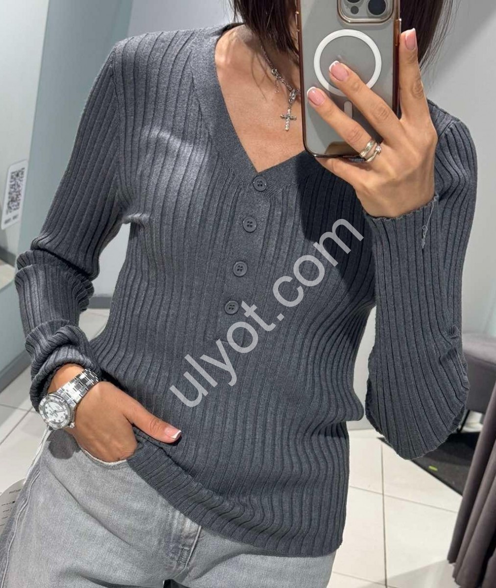 СВИТЕР (ONE SIZE 42-46) ГРАФИТ S020