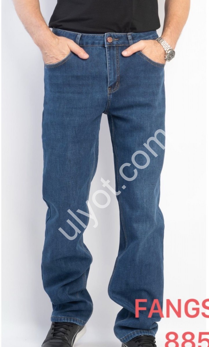 ДЖИНСЫ FANGSIDA (29-38) ФЛИС Т.СИНИЙ 8856