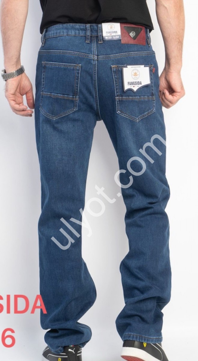ДЖИНСЫ FANGSIDA (29-38) ФЛИС Т.СИНИЙ 8856