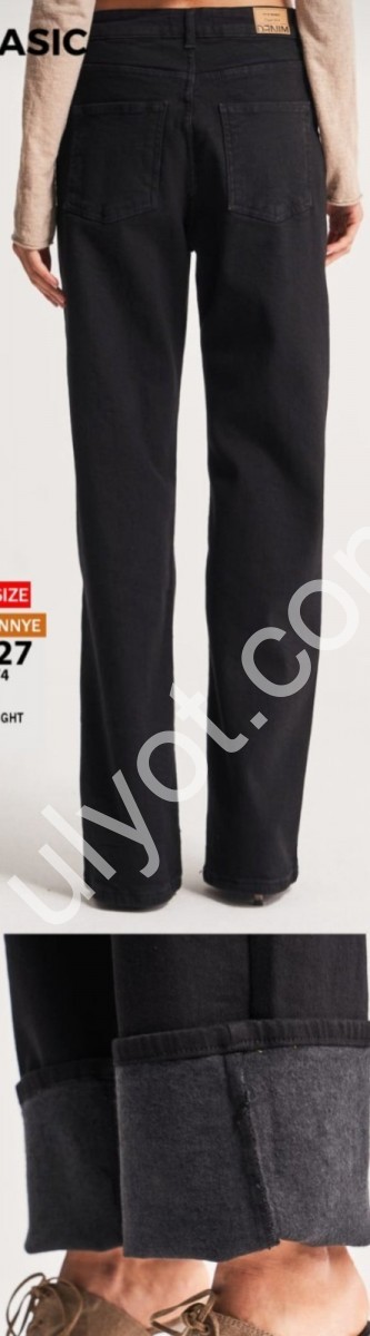 ДЖИНСЫ IT'S BASIC (38-48) БАЙКА ГРАФИТ 3627/1w4/7