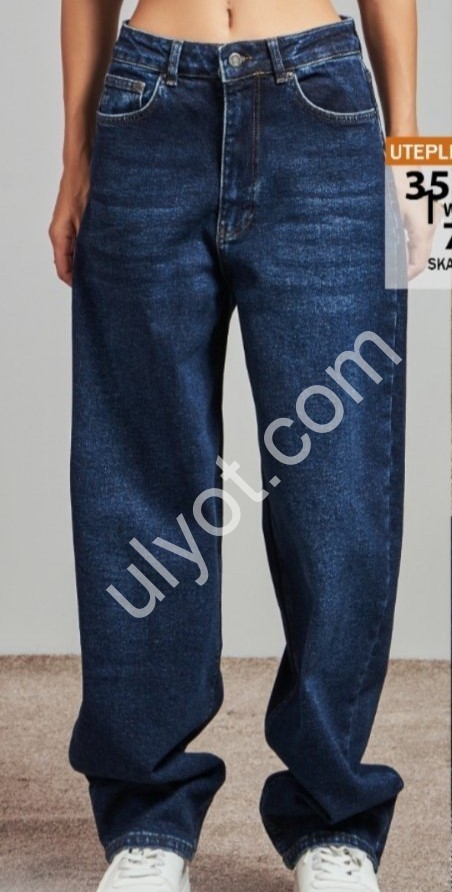 ДЖИНСЫ IT'S BASIC (34-40) БАЙКА Т.СИНИЙ 3588/1w4/7