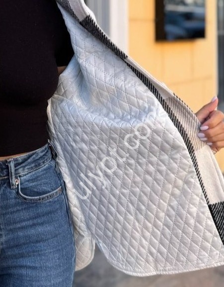 КУРТКА-РУБАШКА (42-48) БЕЛЫЙ+МЯТА 224