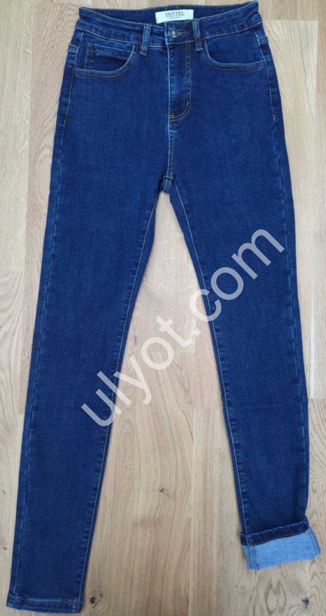 ДЖИНСИ VANTEL (28-33) БАЙКА Т.СИНІЙ 7138