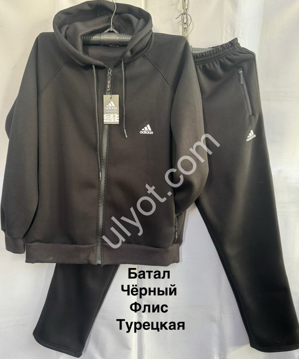 СПОРТ.КОСТЮМ1 A01 (56-64) ФЛИС ПРЯМОЙ ЧЕРНЫЙ 