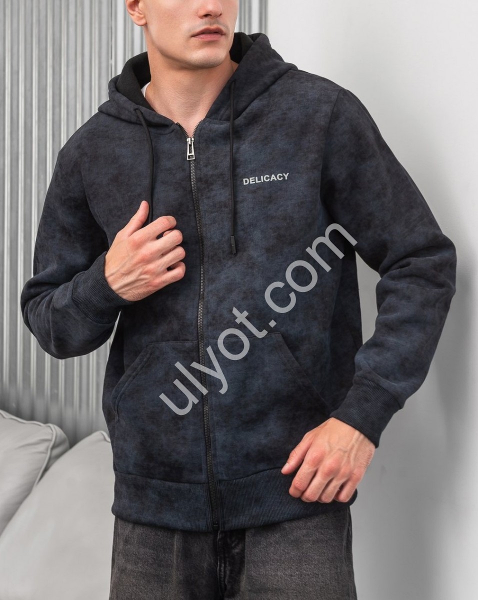 КОФТА JJF (L-4XL) ФЛІС ЧОРНИЙ 50110