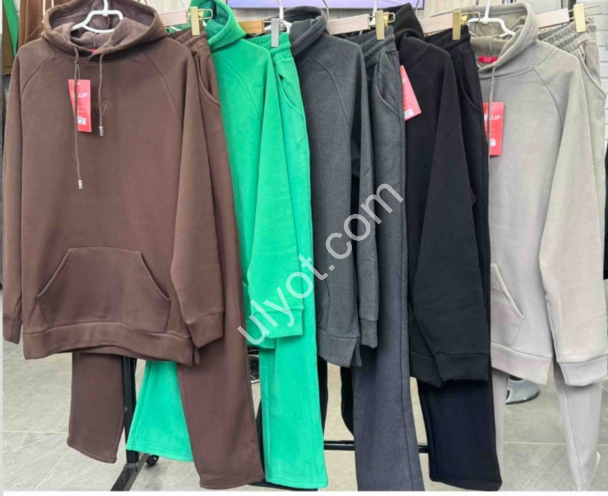 КОСТЮМ JJF (XL-3XL) Хутро МАНЖЕТ ГРАФІТ 5017