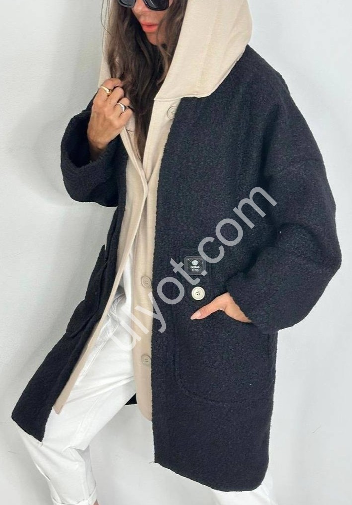 Фото 1 КАРДИГАН (50-62) БАРАШЕК ЧЕРНЫЙ+БЕЖ 217