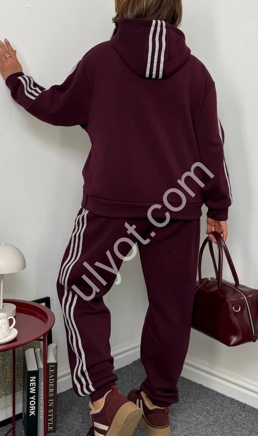 КОСТЮМ (50-62) ФЛІС МАНЖЕТ БОРДО 220