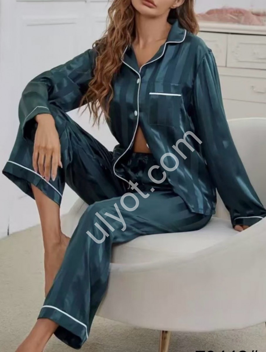 ПІЖАМА (M-3XL) Смарагд 70442