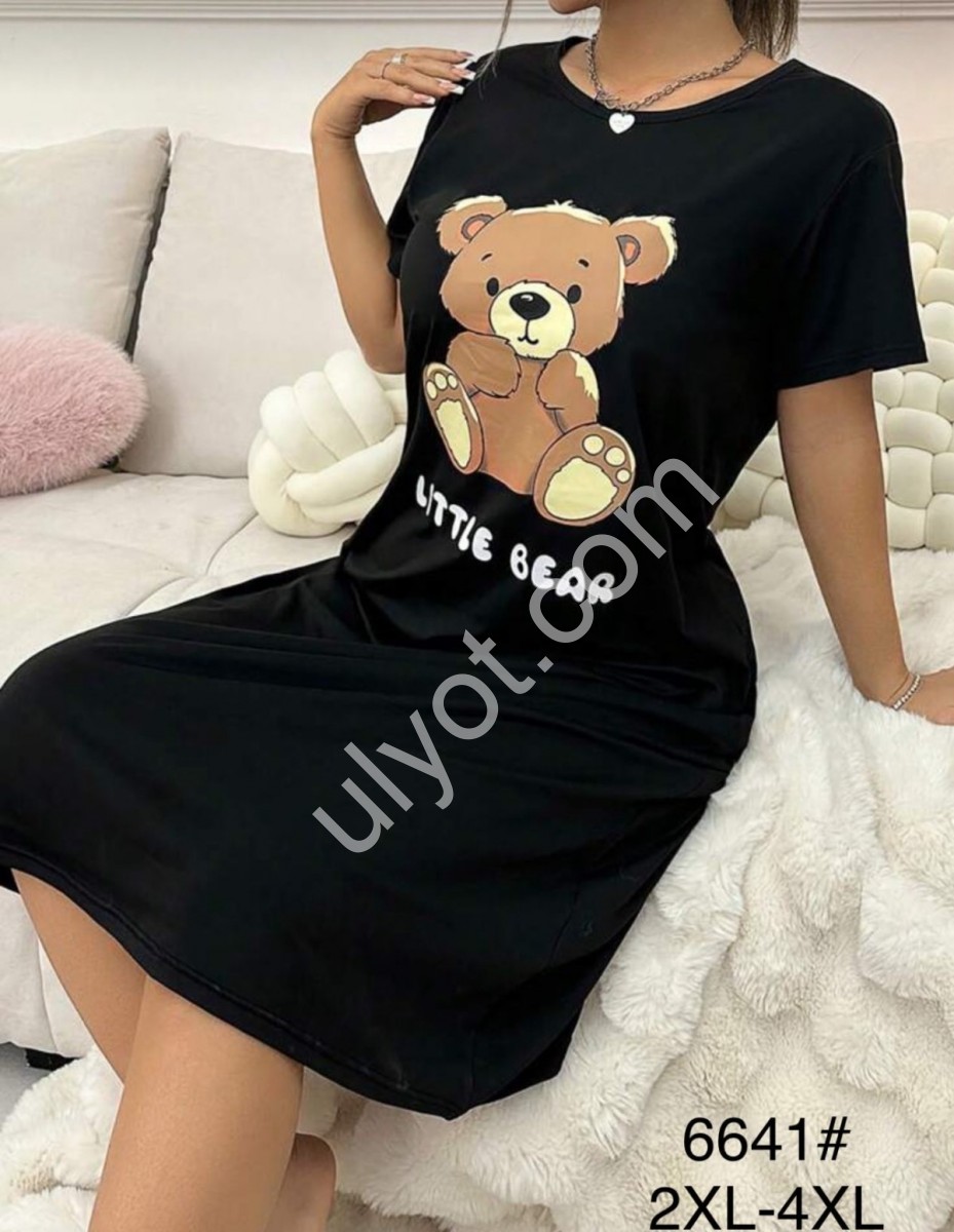 ТУНІКА ВЕДМЕДИКА (2XL-4XL) ЧОРНИЙ 6641