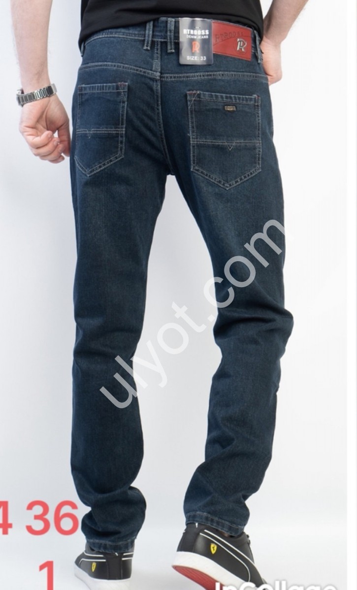 ДЖИНСИ RTROOSS (30-36) Т.СИНІЙ 8095