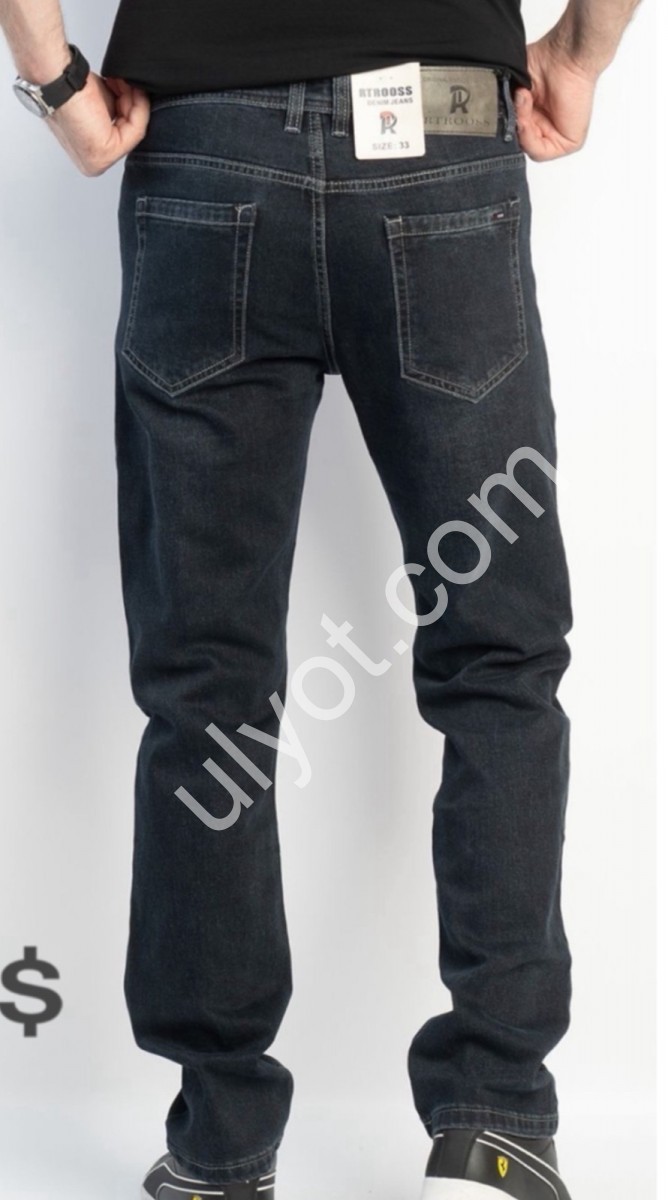 ДЖИНСЫ RTROOSS (30-38) ЧЕРНЫЙ 8140