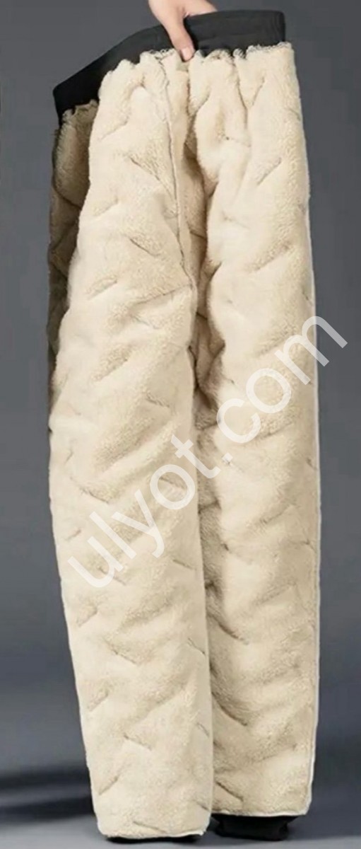 Фото 1 ШТАНЫ (3XL-6XL) МЕХ МАНЖЕТ ЧЕРНЫЙ 998-1