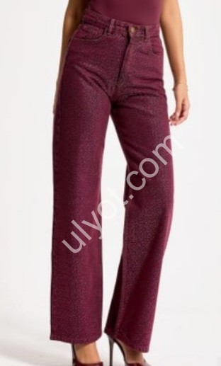 ДЖИНСЫ IT'S BASIC (34-42) СТРАЗЫ БУРГУНДИ 4434/т-20w5/98