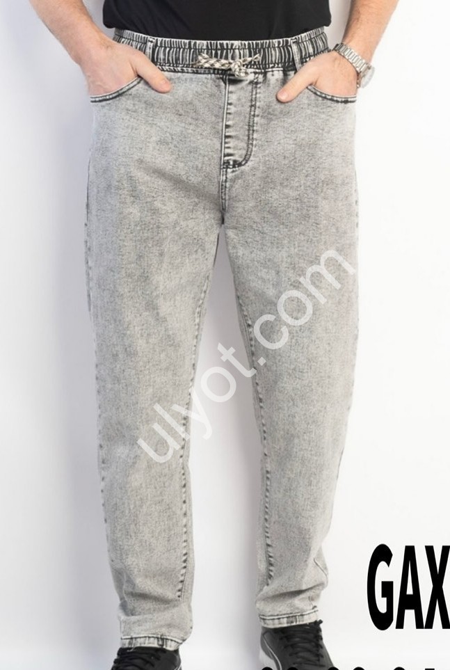 ДЖИНСЫ GAXGAX (32-42) СЕРЫЙ 1231
