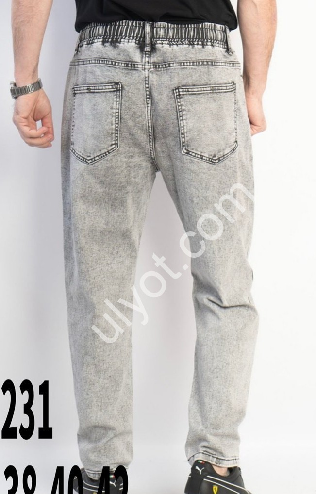 ДЖИНСЫ GAXGAX (32-42) СЕРЫЙ 1231