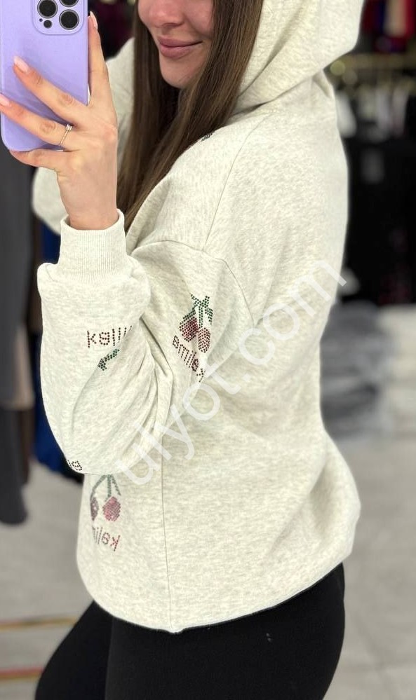 ХУДИ (42-48) ФЛИС МЕЛАНЖ 2519