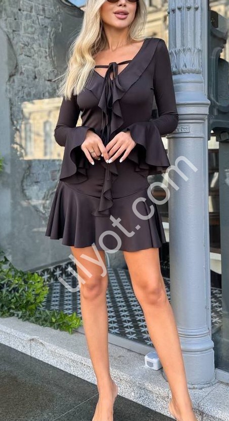 ПЛАТЬЕ (42-48) КОРИЧНЕВЫЙ 3118