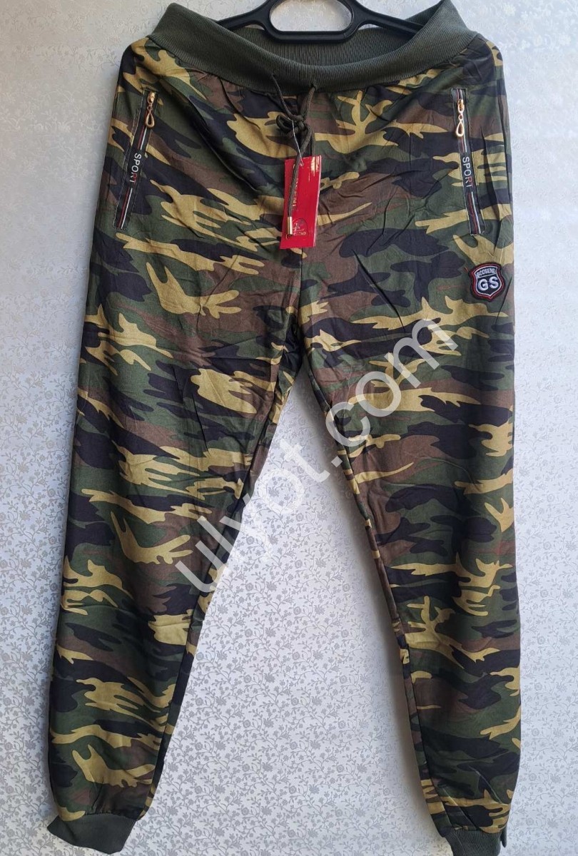 СПОРТ.ШТАНИ (M-3XL) МАНЖЕТ ХАКІ 611/2