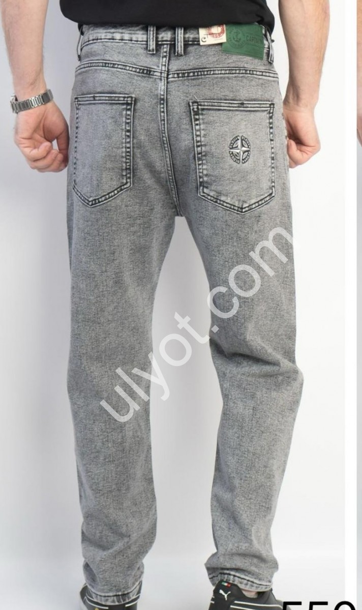 ДЖИНСИ CAPTAIN (28-36) СІРИЙ 5505