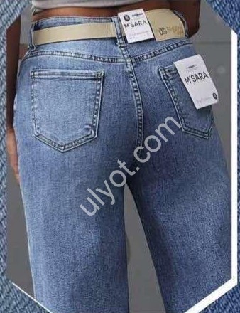 ДЖИНСЫ M.SARA (S-2XL) Т.СИНИЙ 3239-4B