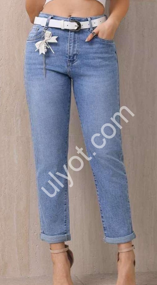 ДЖИНСЫ M.SARA (S-2XL) Т.СИНИЙ 3906-5