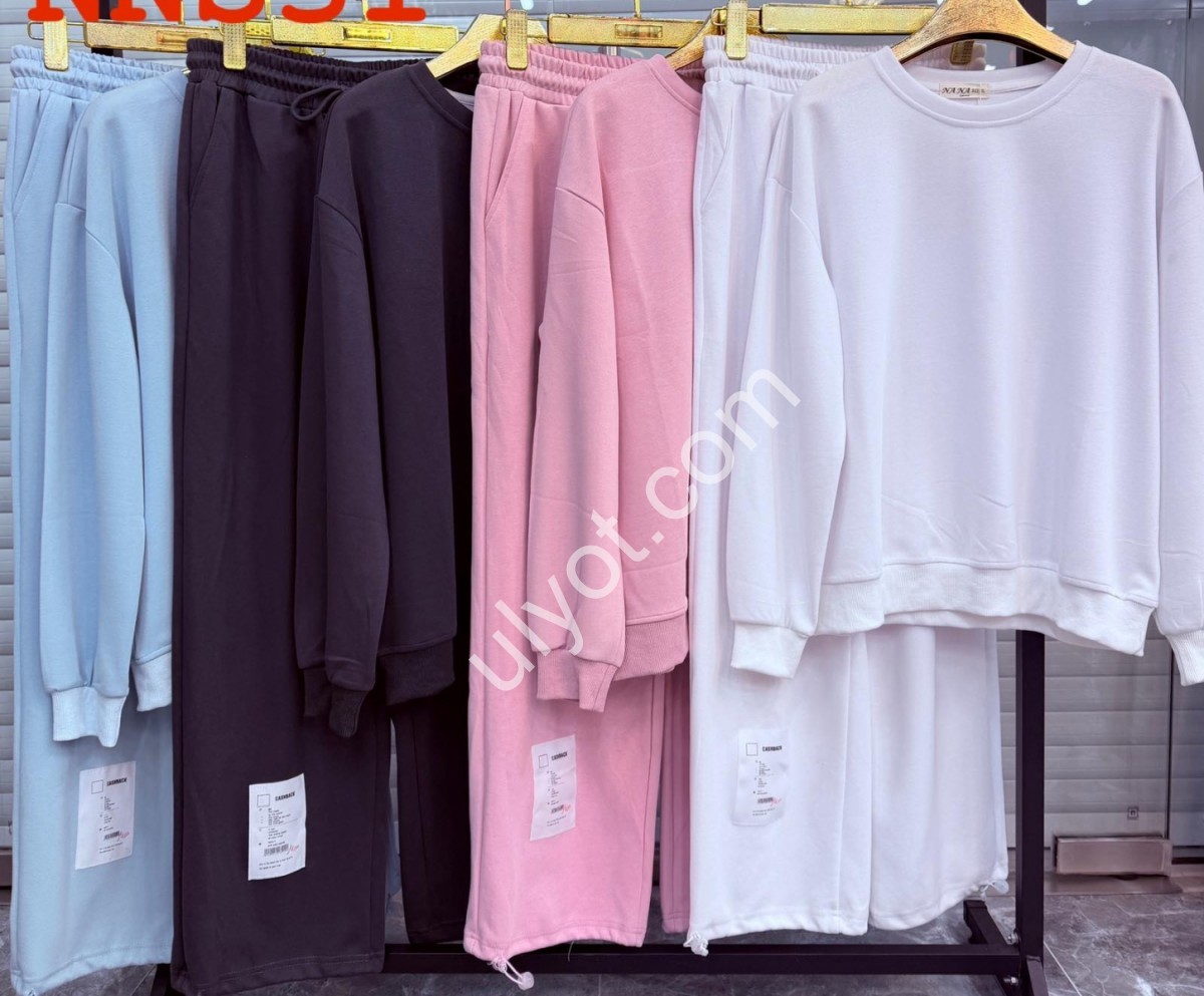 КОСТЮМ (44-50) ПРЯМОЙ РОЗОВЫЙ NNS31