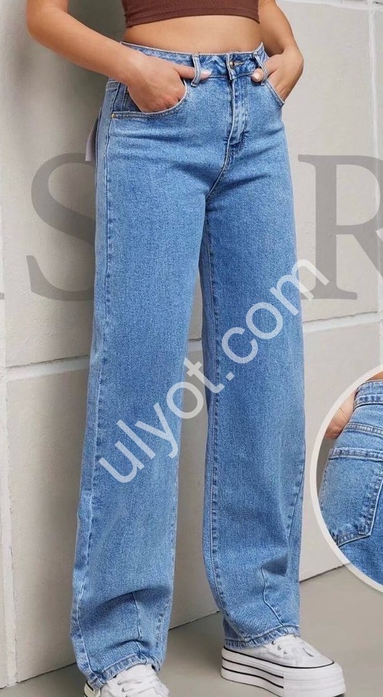 ДЖИНСЫ M.SARA (XS-XL) СИНИЙ 1012-4