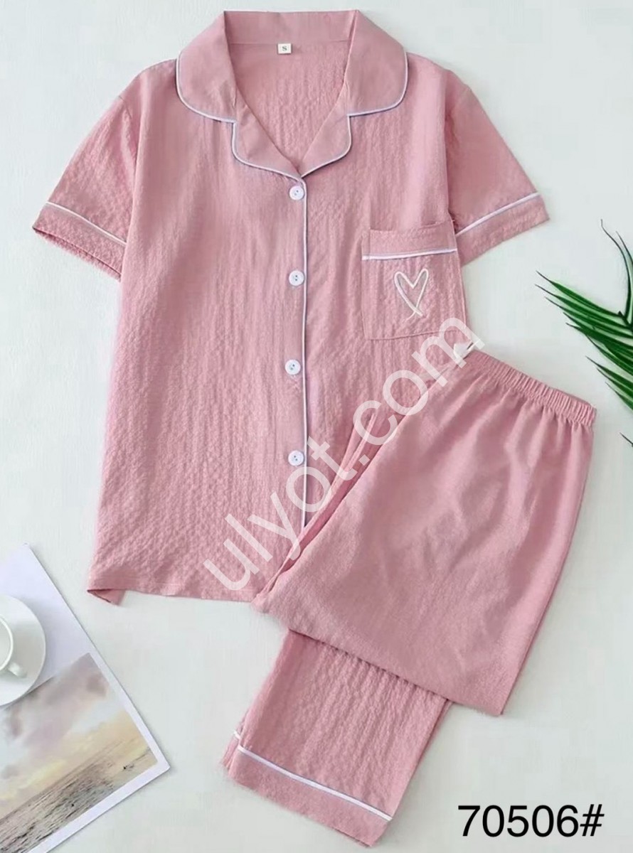 ПІЖАМА (M-3XL) ПУДРА 70506