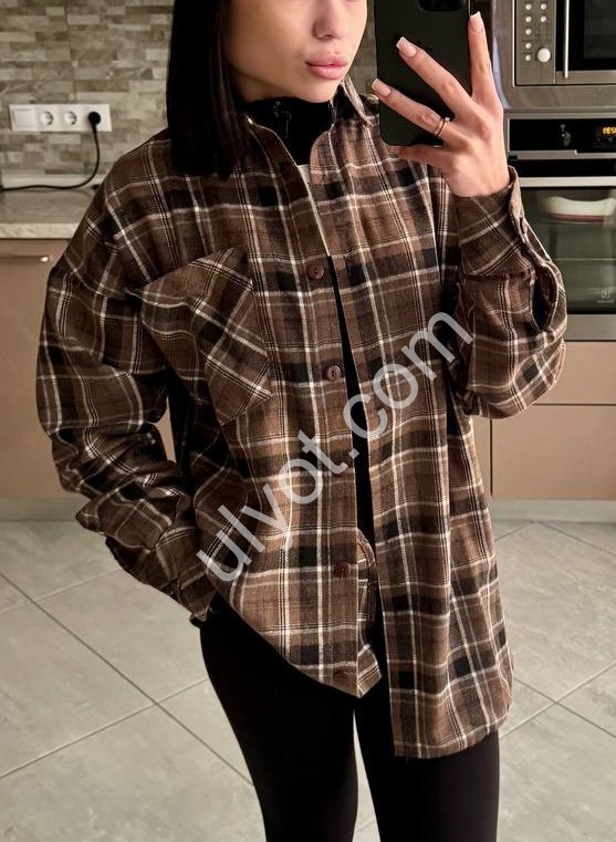 РУБАШКА (42-48) КОРИЧНЕВЫЙ 2026/3