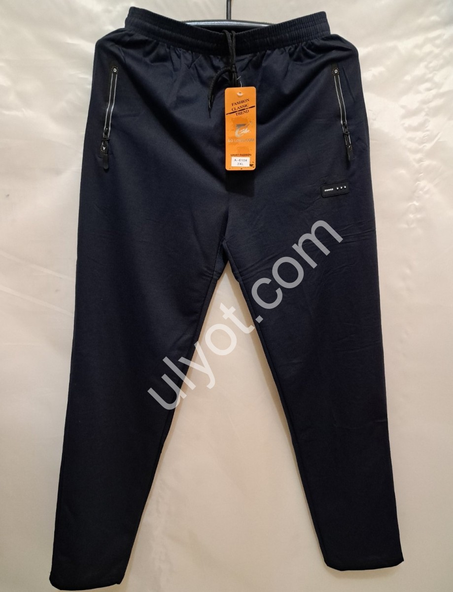 СПОРТ.ШТАНЫ (XL-5XL) ПРЯМОЙ Т.СИНИЙ 610