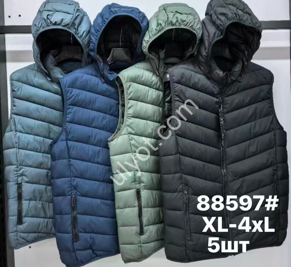 ЖИЛЕТКА (L-4XL) ГОЛУБОЙ 88597