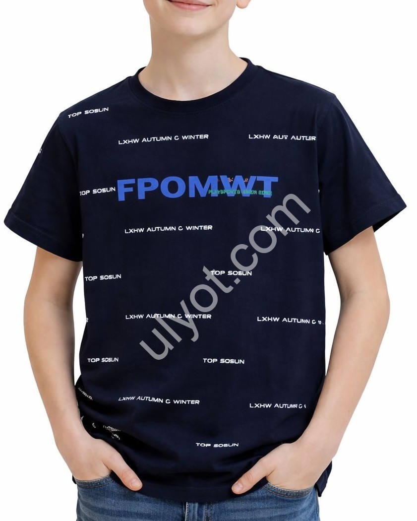 ФУТБОЛКА  (7-12 ЛЕТ) Т.СИНИЙ 