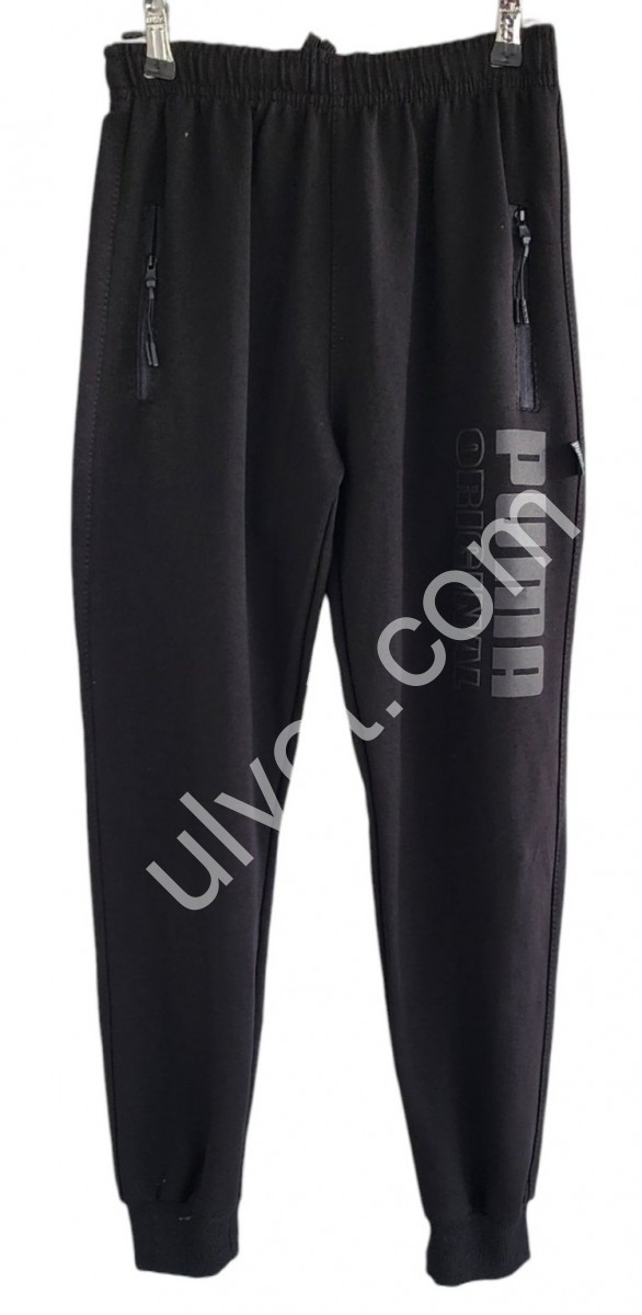 СПОРТ. ШТАНЫ P15 (7-12 ЛЕТ) МАНЖЕТ ЧЕРНЫЙ 