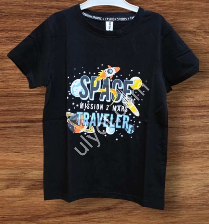 ФУТБОЛКА  (3-7 ЛЕТ) SPACE ЧЕРНЫЙ 