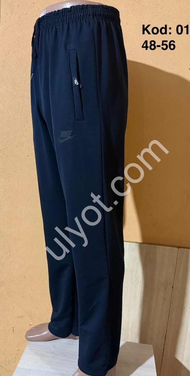 СПОРТ.ШТАНЫ N02 (48-56) ПРЯМОЙ Т.СИНИЙ 01