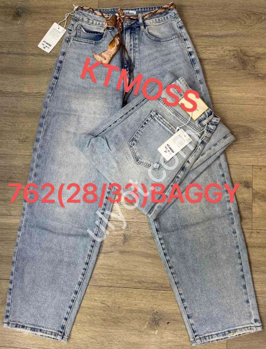 ДЖИНСЫ KT.MOSS (28-33) СЕРЫЙ 762